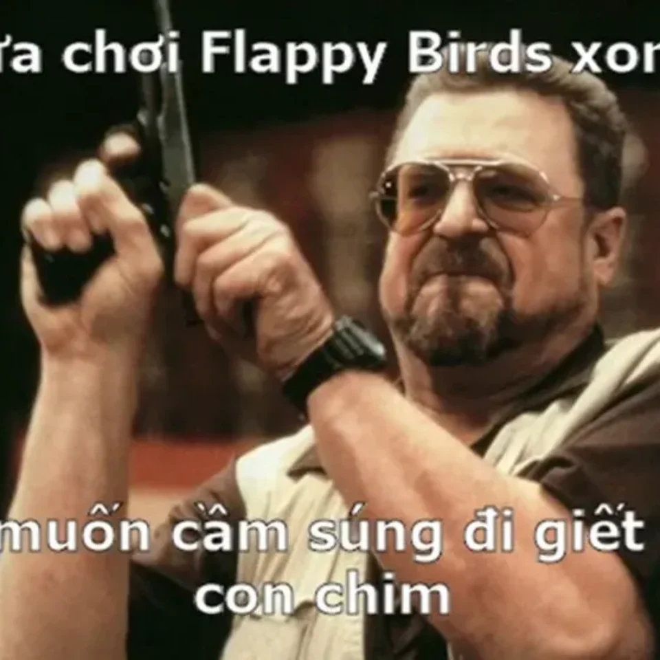 Meme cay cú với ánh mắt hằn học