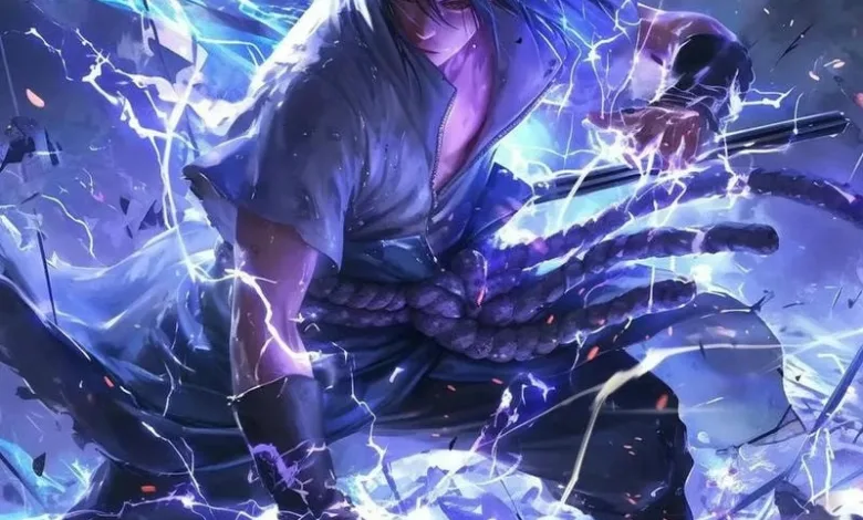 Ảnh Sasuke đẹp khi triệu hồi rồng lửa Susanoo
